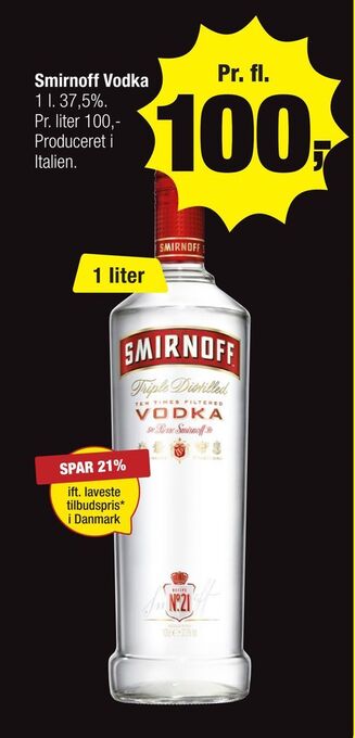 Calle Smirnoff vodka tilbud