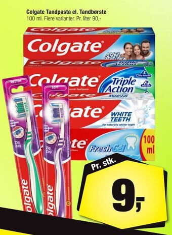 Calle Colgate tandpasta el. tandbørste tilbud