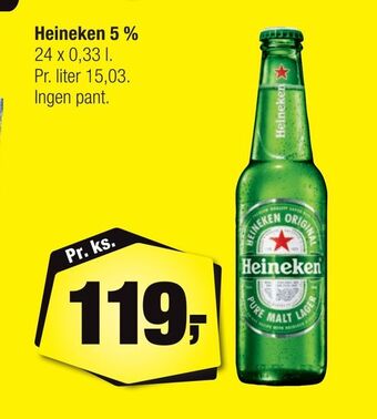 Calle Heineken 5 % tilbud