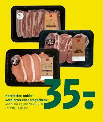 Coop 365 Koteletter, nakkekoteletter eller stegeflæsk tilbud
