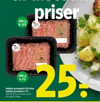 Coop 365 Hakket grisekød 8-12% eller hakket grisekød 4-7% tilbud