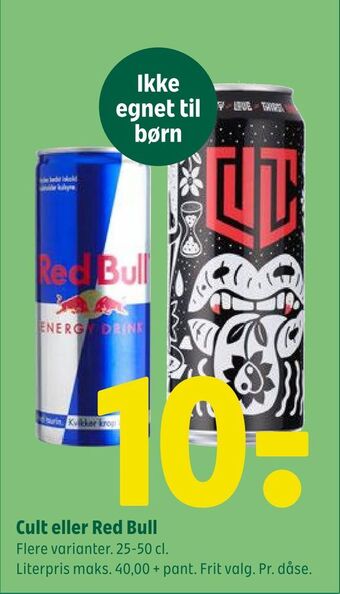 Coop 365 Cult eller red bull tilbud