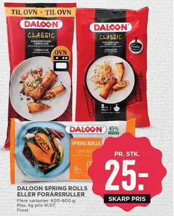 MENY Daloon spring rolls eller forårsruller tilbud