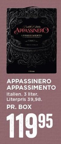 MENY Appassinero appassimento tilbud