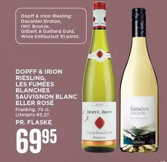 Dopff & irion riesling, les fumees blanches sauvignon blanc el. rosé