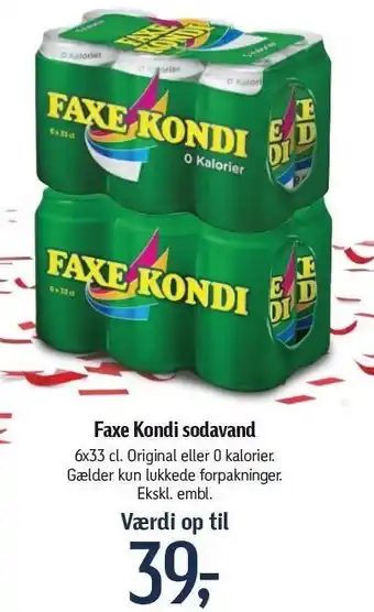 Føtex Faxe kondi sodavand tilbud
