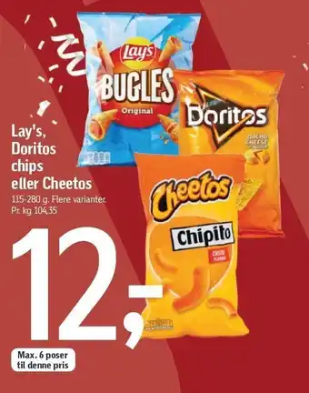 Føtex Lay's doritos chips el. cheetos tilbud
