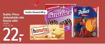 Føtex Snøfler, prince chokoladekiks el. hanuta vafler tilbud