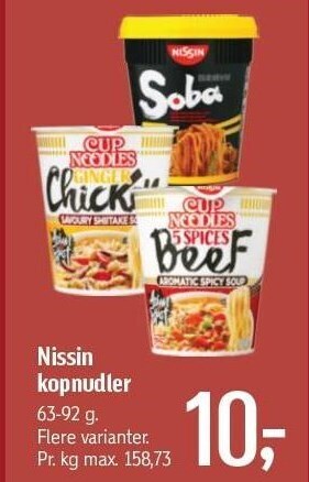 Føtex Nissin kopnudler tilbud