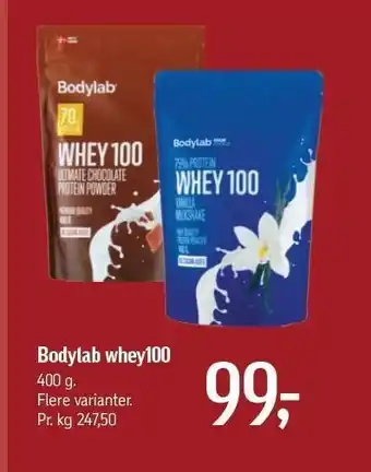 Føtex Bodylab whey100 tilbud