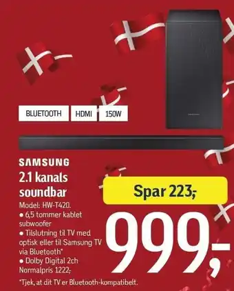 Føtex 2.1 kanals soundbar tilbud