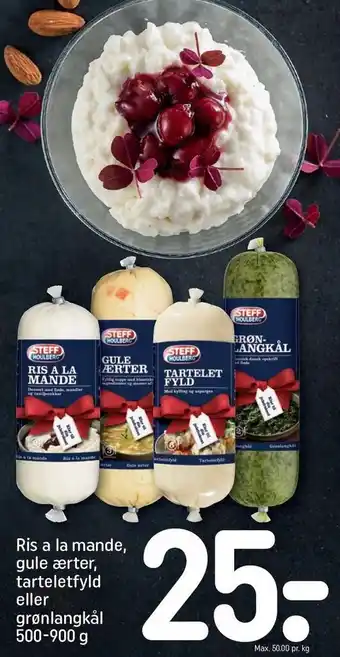 REMA 1000 Ris a la mande, guleærter, tarteletfyld el. grønlangkål tilbud