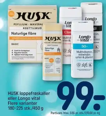 REMA 1000 Husk loppefrøskaller el. longo vital tilbud