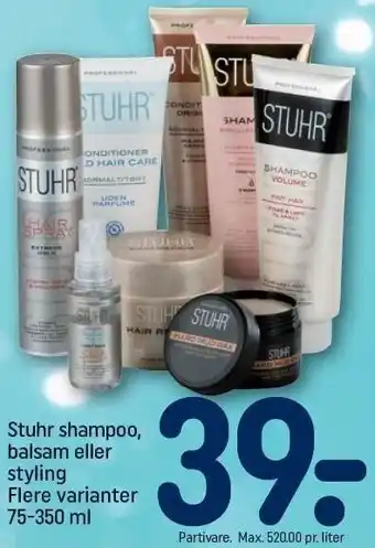 Stuhr shampoo, balsam el. styling
