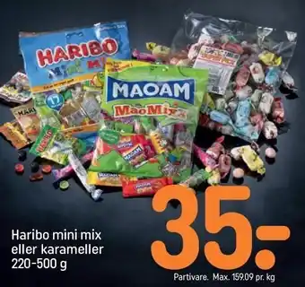 REMA 1000 Haribo mini mix el. karameller tilbud
