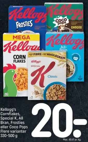 REMA 1000 Kellogg's morgenmadsprodukter tilbud