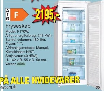 Harald Nyborg Fryseskab tilbud