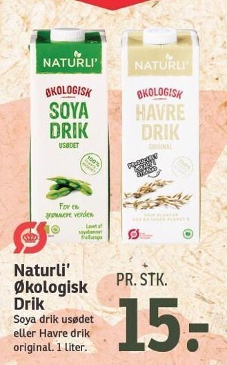 SPAR Naturli' økologisk drik tilbud