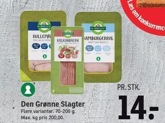 SPAR Den grønne slagter tilbud