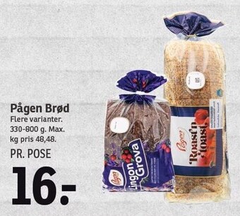 SPAR Pågen brød tilbud