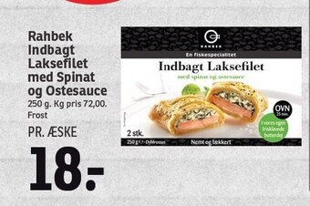 SPAR Rahbek indbagt laksefilet med spinat og ostesauce tilbud