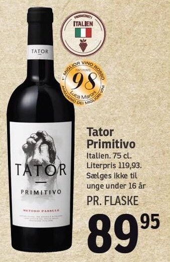 SPAR Tator primitivo tilbud