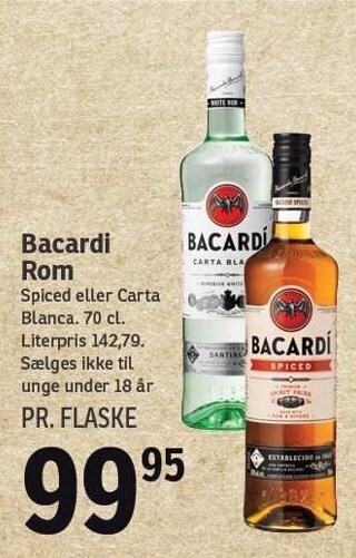 SPAR Bacardi rom tilbud