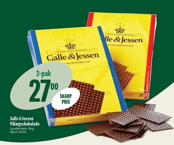 Min Købmand Galle & jessen pålægschokolade 2-pak tilbud