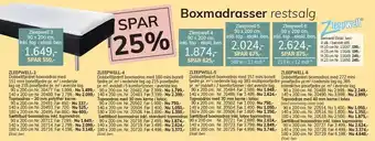 Daells Bolighus Boxmadrasser og tilbehør restsalg tilbud