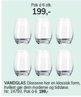 Daells Bolighus Vandglas tilbud