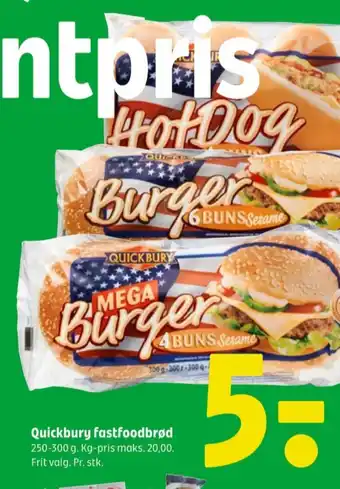 Coop 365 Quickbury burgerboller tilbud