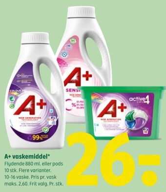 Coop 365 A+ vaskemiddel-flydende tilbud