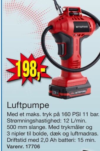 Harald Nyborg Mitsutomo luftpumpe tilbud