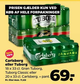 Netto Carlsberg eller Tuborg tilbud