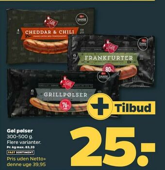 Netto Gøl pølser tilbud