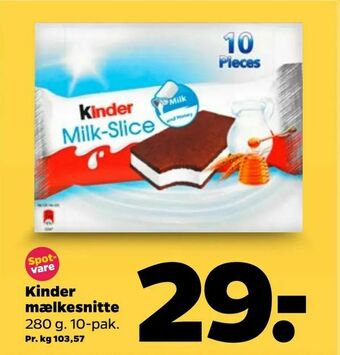 Netto Kinder mælkesnitte tilbud