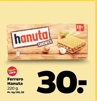 Netto Ferrero Hanuta tilbud
