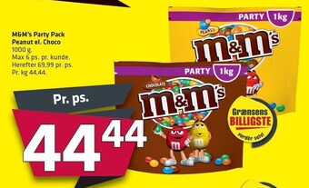 Fleggaard M&m's party pack peanut el. choco tilbud