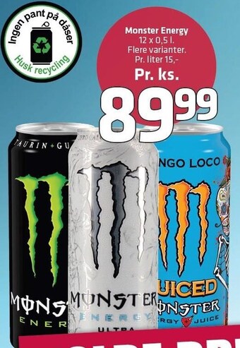 Fleggaard Monster energy tilbud