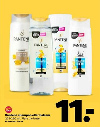 Netto Pantene shampoo eller balsam tilbud