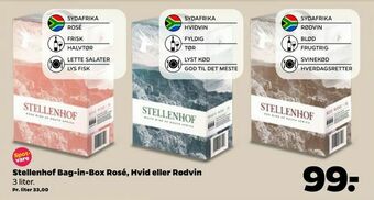 Netto Stellenhof Bag-in-Box Rosé, Hvid eller Rødvin tilbud