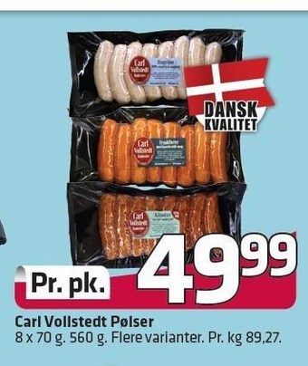 Fleggaard Carl vollstedt pølser tilbud