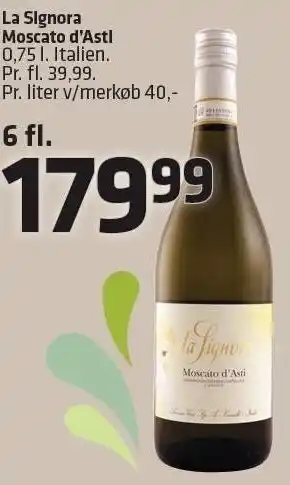 Fleggaard La signora moscato d'asti 6 flasker tilbud