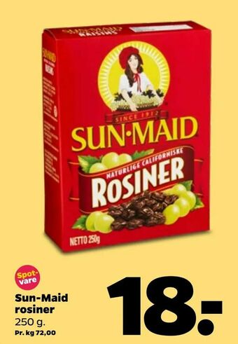 Netto Sun-Maid rosiner tilbud