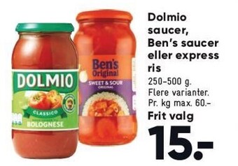 Dolmio saucer, ben's saucer el. express ris
