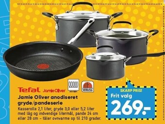 Bilka Jamie oliver anodiseret gryde/pandeserie tilbud