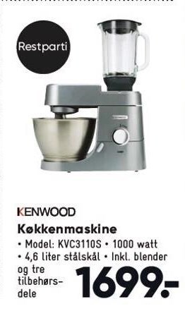 Bilka Kenwood køkkenmaskine tilbud