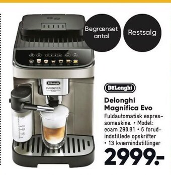 Bilka Delonghi magnifica evo tilbud