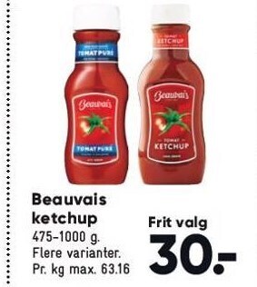 Bilka Beauvais ketchup tilbud