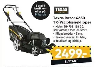 Bilka Texas razor 4560 tr/we plæneklipper tilbud
